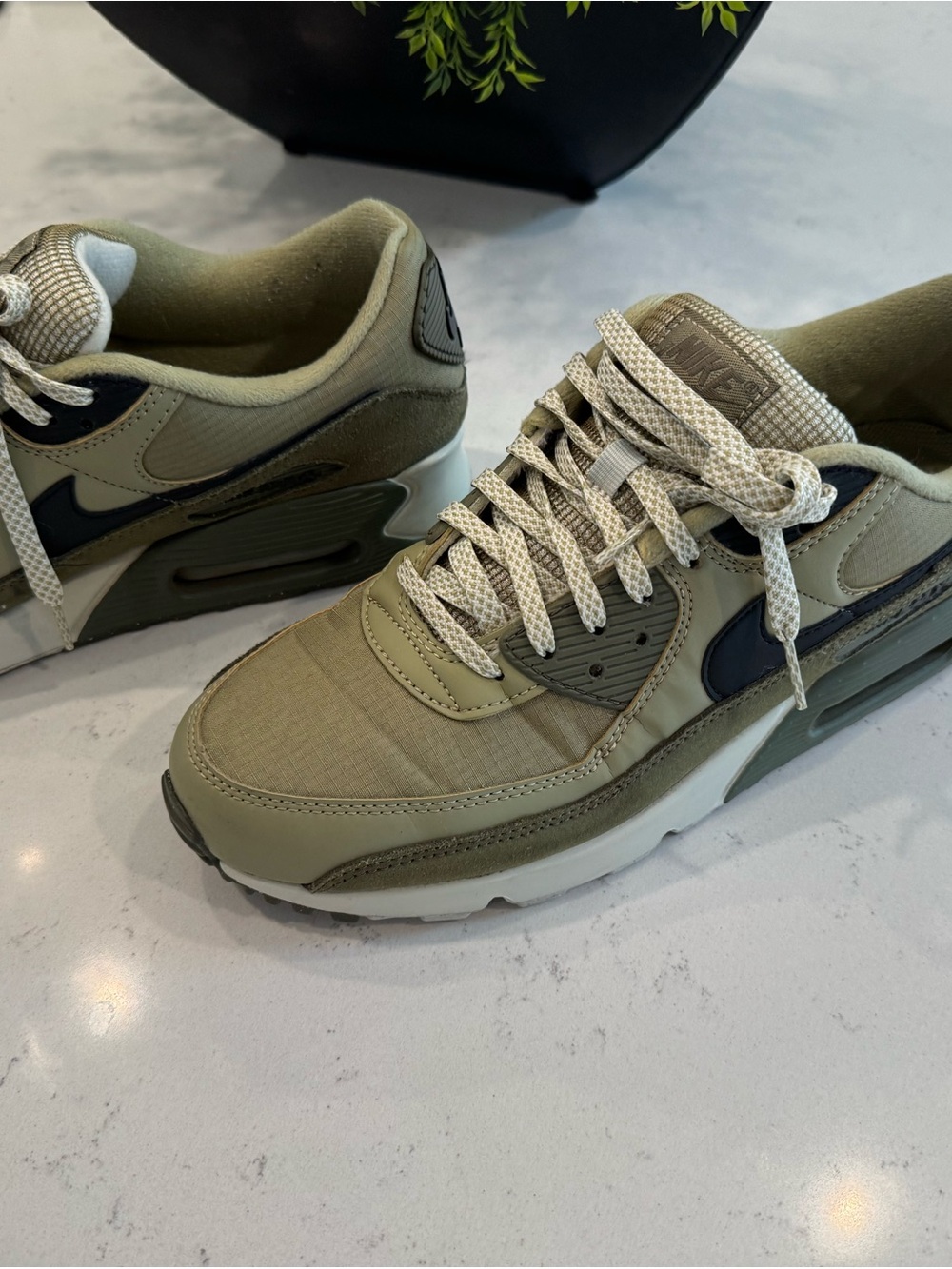 Nike Olive Green and Black Air Max Sneakers